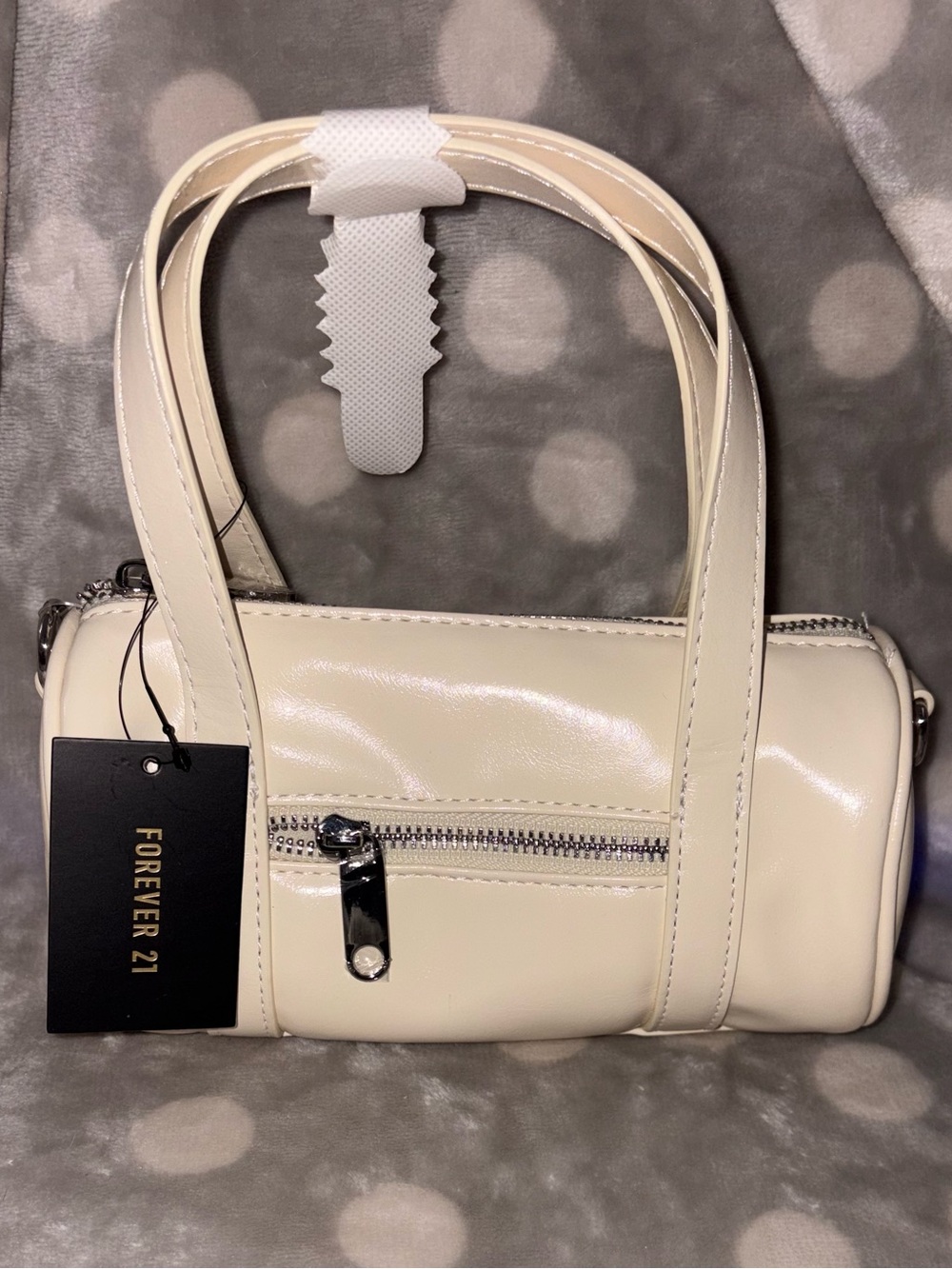 Forever 21 Cream Mini Barrel Handbag - NEW